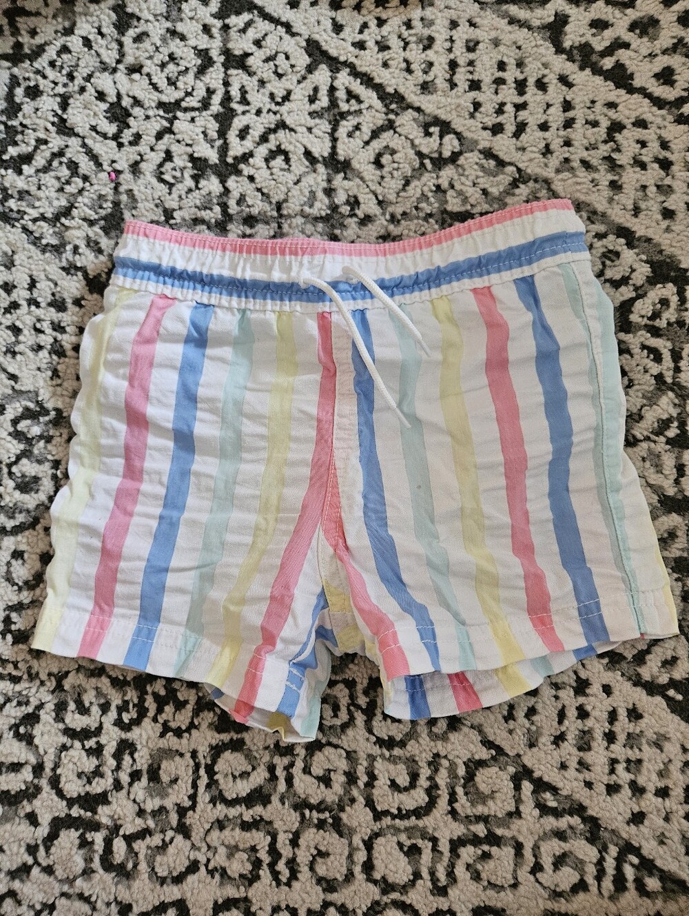 Janie And Jack Neon Striped Swim Shorts Size 2T